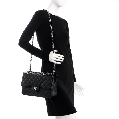 Chanel Caviar Quilted Jumbo Double Flap Black 2 of 8