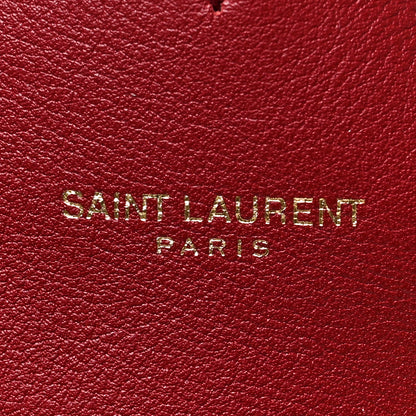 Saint Laurent Smooth Calfskin Small Suzanne Hobo Red 6 of 8