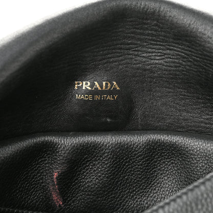 Prada Vitello Daino Flap Shoulder Bag Black 6 of 11