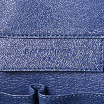 Balenciaga Grained Calfskin Gold Metallic Edge Hardware Papier A4 Tote Bleu 6 of 17