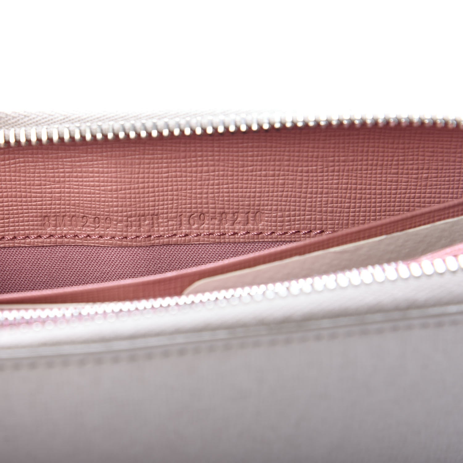 Fendi Vitello Elite Crystal Eye Monster Zip Around Wallet Grigio Polvere Ribes Multicolor 7 of 7