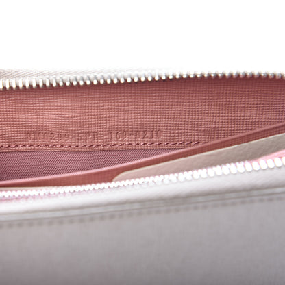 Fendi Vitello Elite Crystal Eye Monster Zip Around Wallet Grigio Polvere Ribes Multicolor 7 of 7