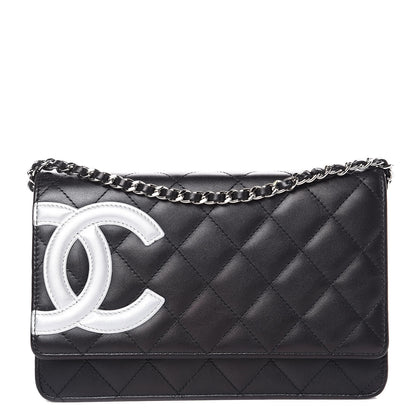 Chanel Calfskin Quilted Cambon Wallet On Chain WOC Black 1 of 13