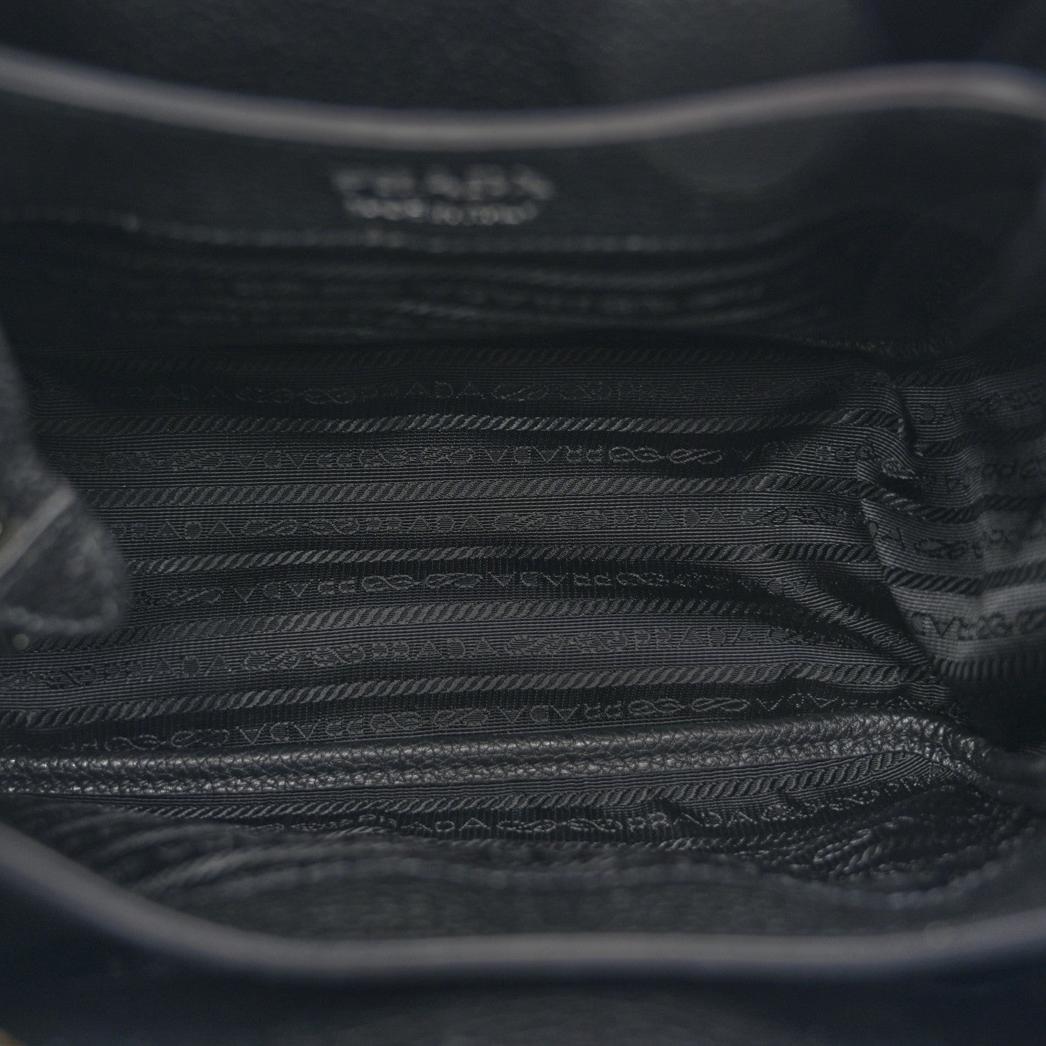 Prada Vitello Daino Soft Mini Zippered Top Handle Bag Black 4 of 10