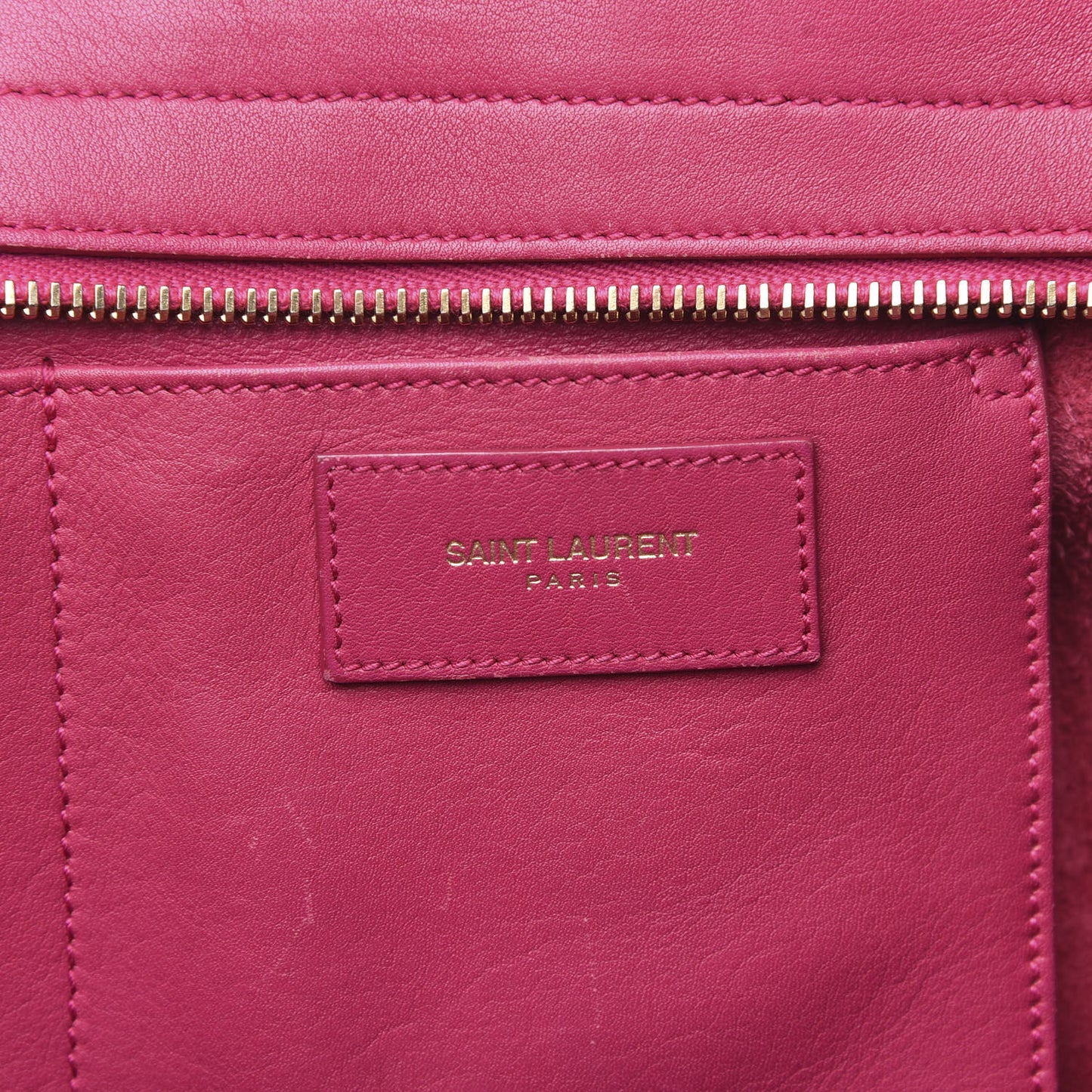 Calfskin Small Classic Y Cabas Fuchsia