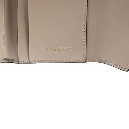 Bulgari Karung Calfskin Serpenti Forever Compact Wallet Beige 6 of 8
