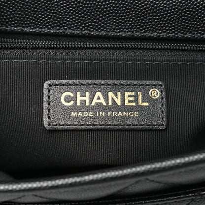Chanel Caviar Quilted School Memory Small Top Handle Flap Black 6 of 11