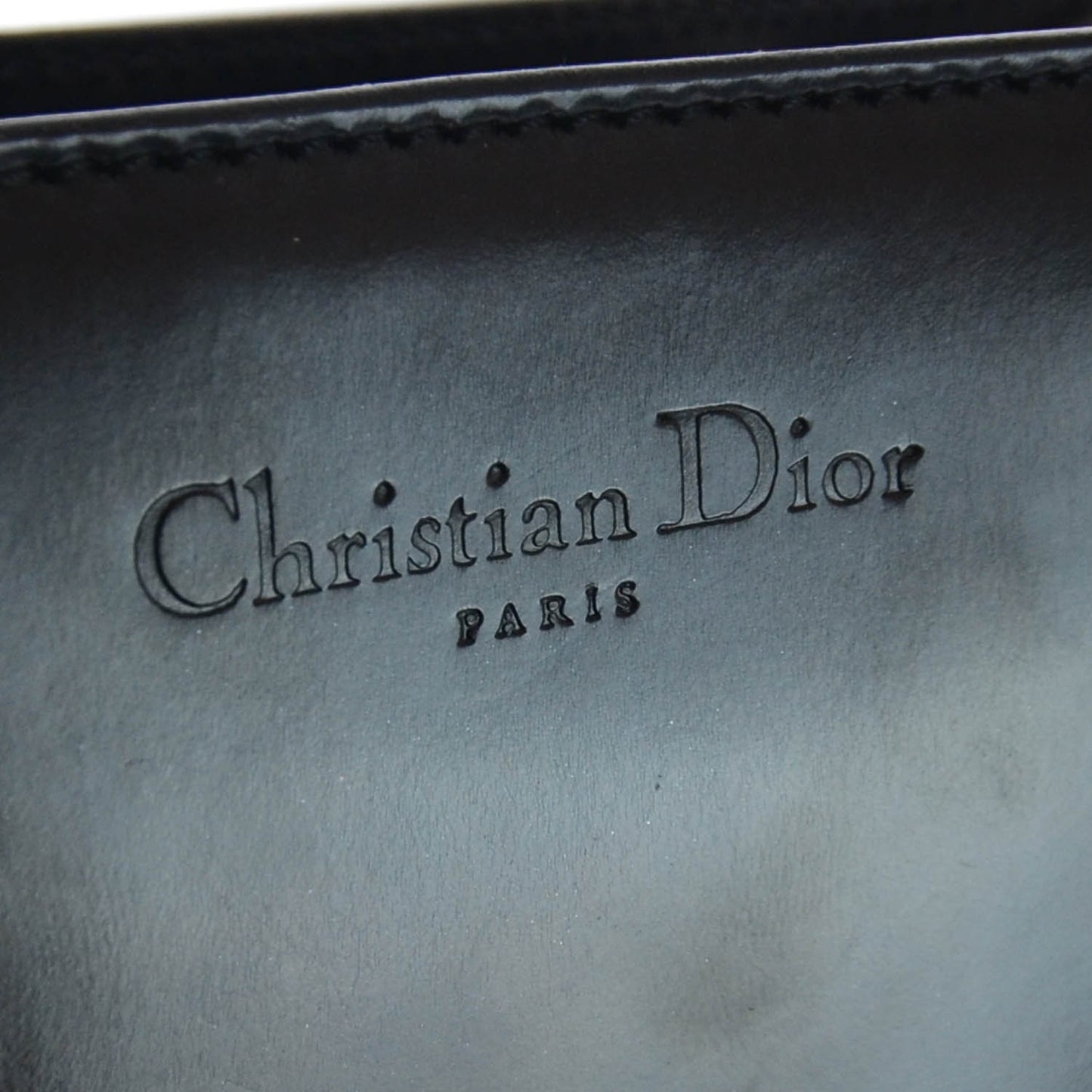 CHRISTIAN DIOR Patent Lady Dior Shoulder Bag Black