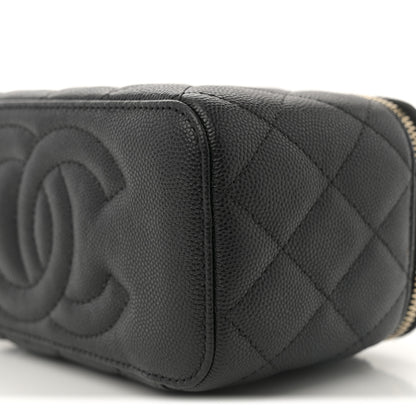 Chanel Caviar Quilted Small Vanity Case With Chain Black 10 of 12