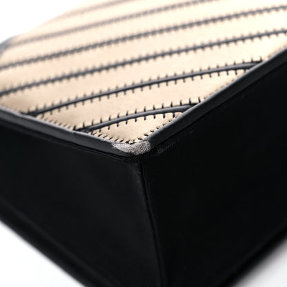 Chanel Grosgrain Chevron Quilted Couture Flap Black Gold 10 of 18