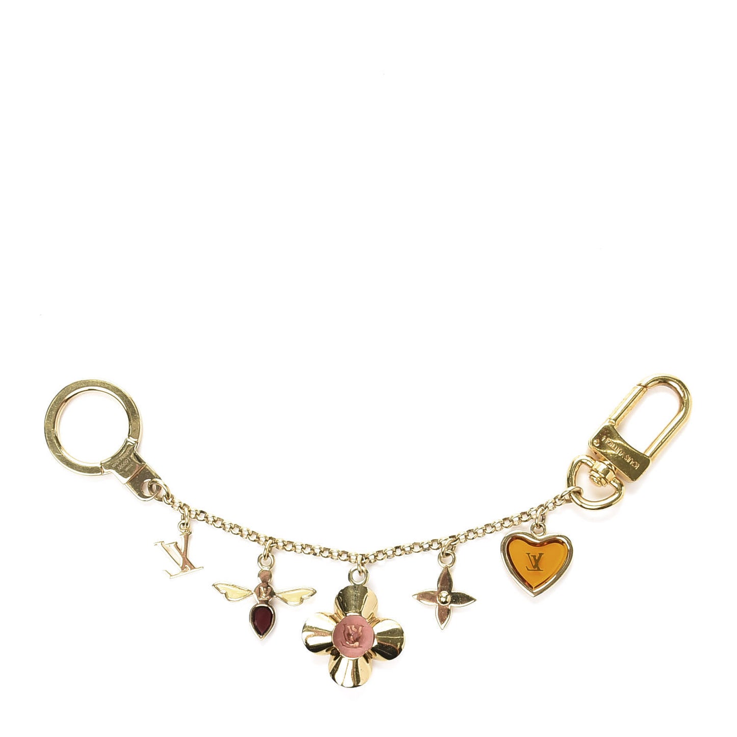 Bee Flower Chain Key Charm