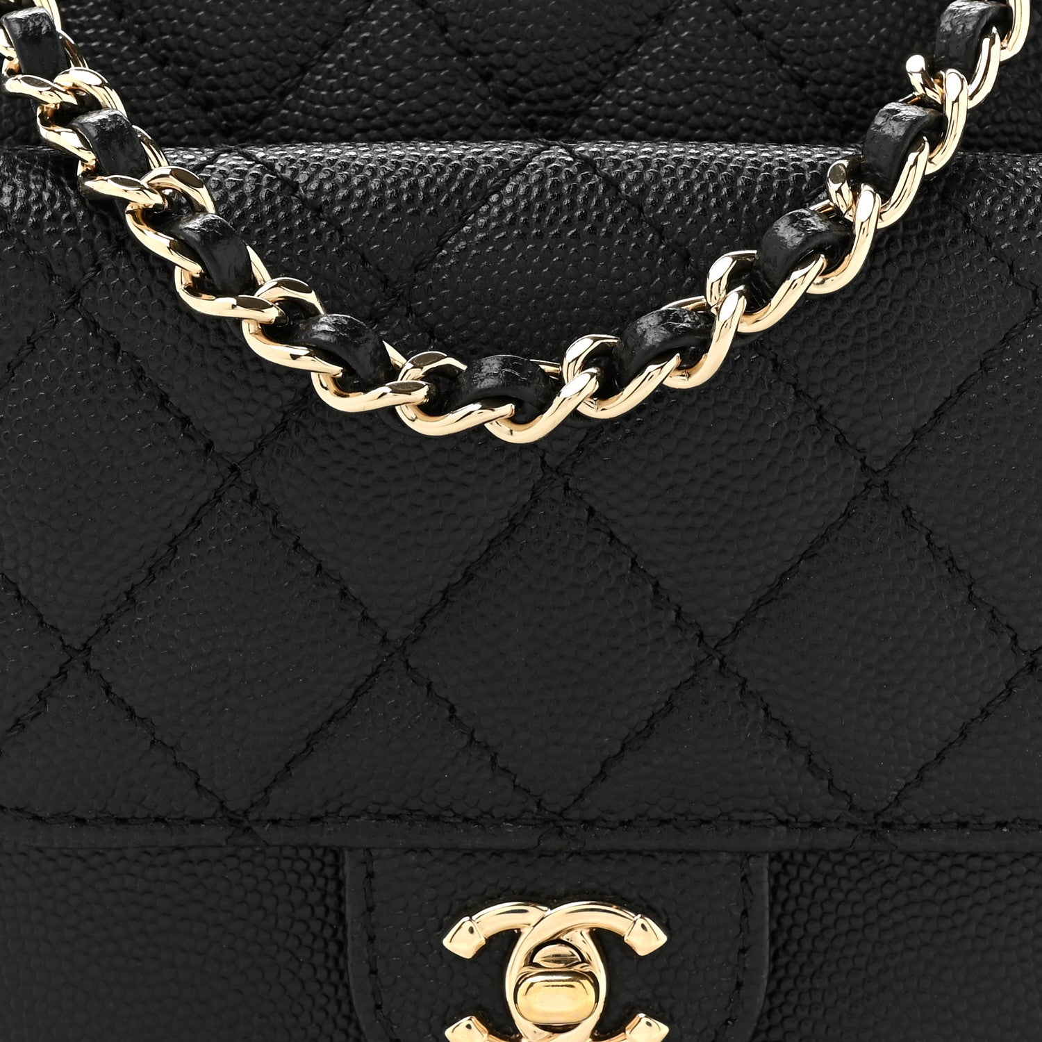 Chanel Caviar Quilted CC Day Camera Case Black 8 of 11