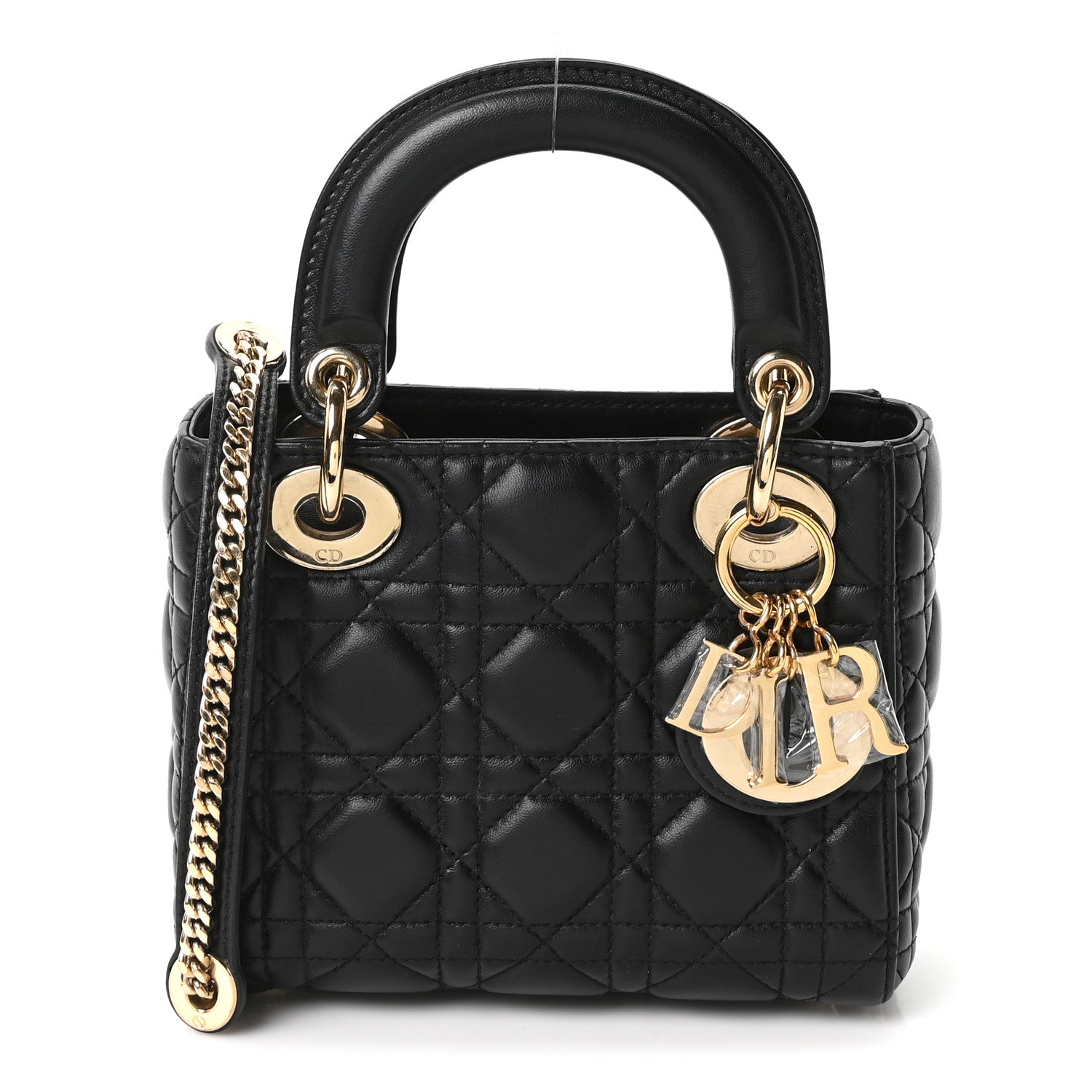 Christian Dior Lambskin Cannage Mini Lady Dior Black 1 of 9
