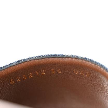 Gucci New Denim GG Monogram Angelina Platform 55mm Slide Sandals 36 Blue Tea 9 of 9