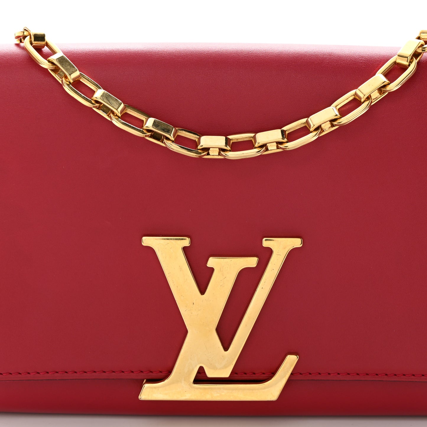 Calfskin Chain Louise MM Red