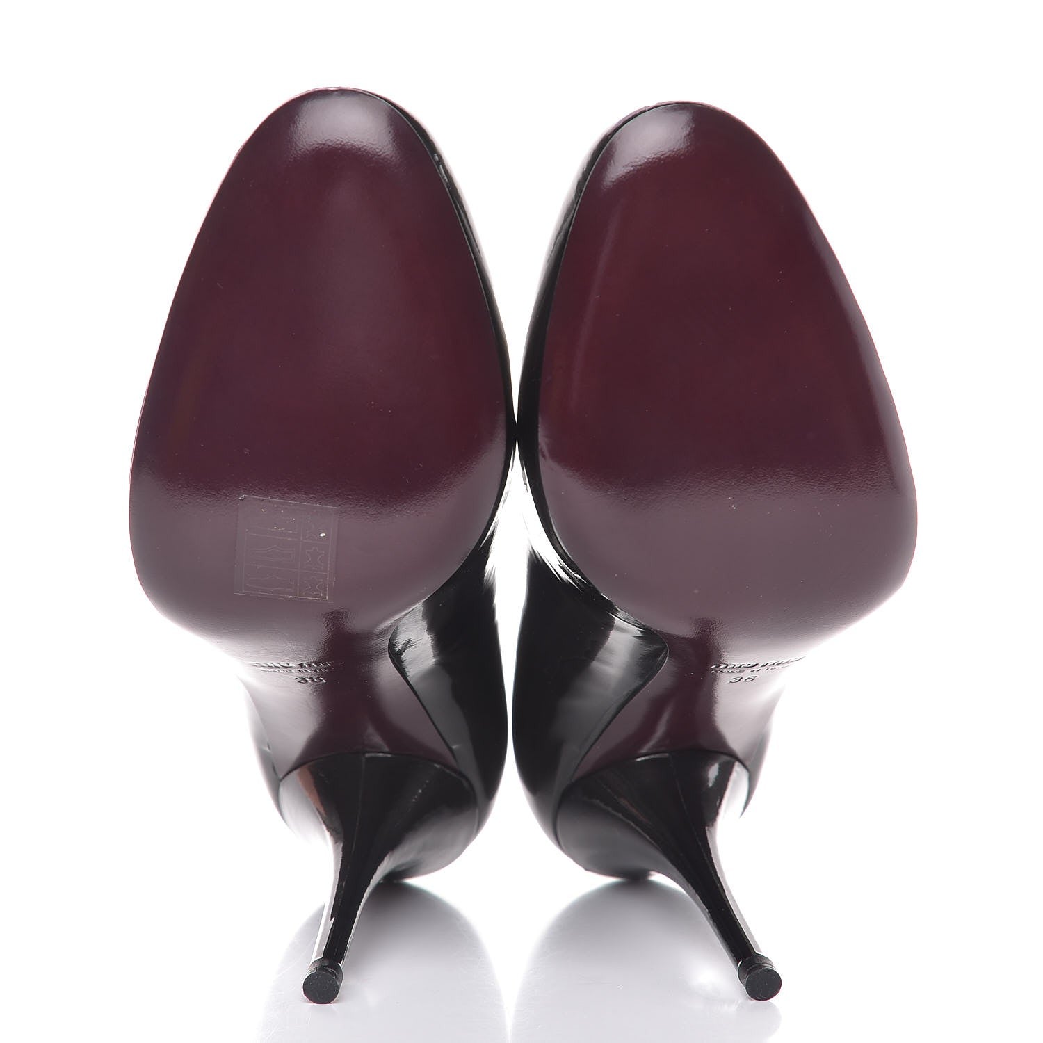 Miu Miu Vernice Mordore Pumps 38 Piombo 7 of 12