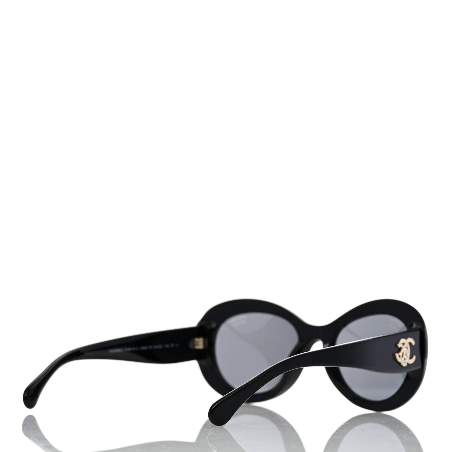 Chanel Acetate Polarized Oval CC Sunglasses 5469-B-A 4 of 8