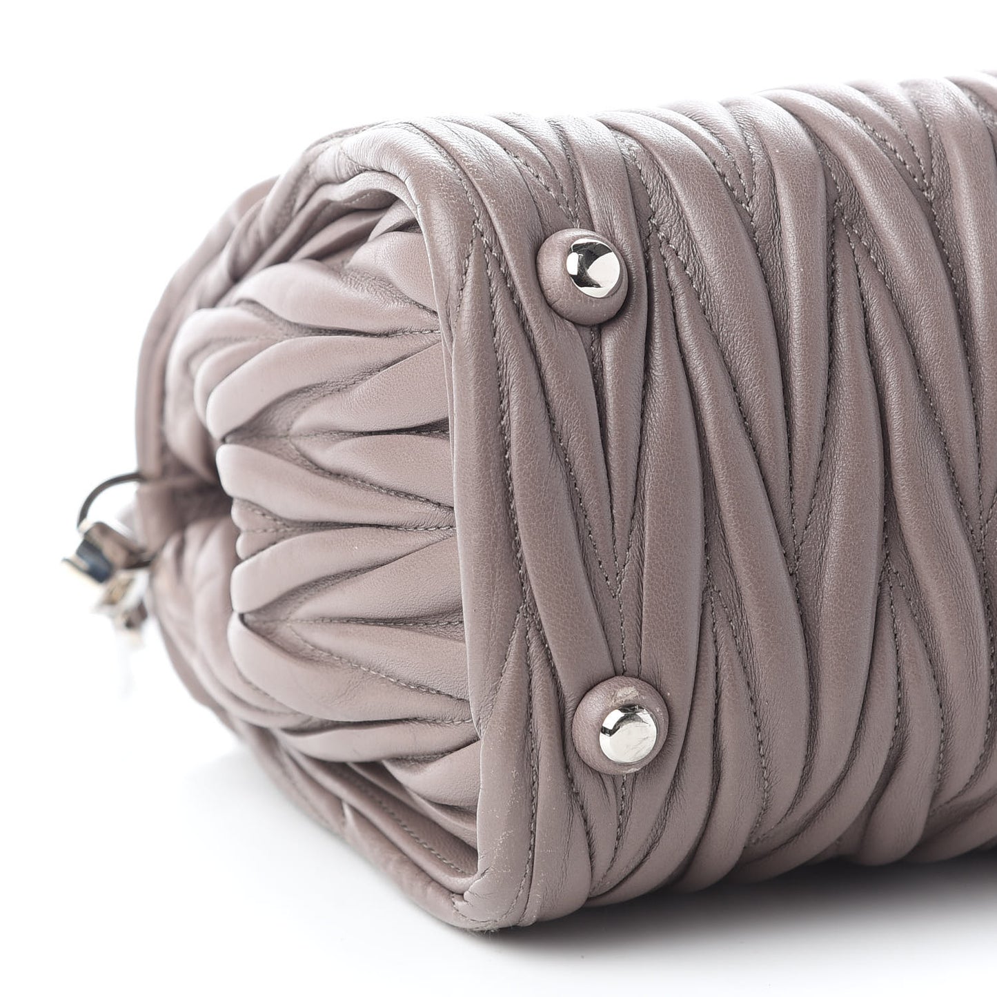 Nappa Matelasse Top Handle Tote Pomice