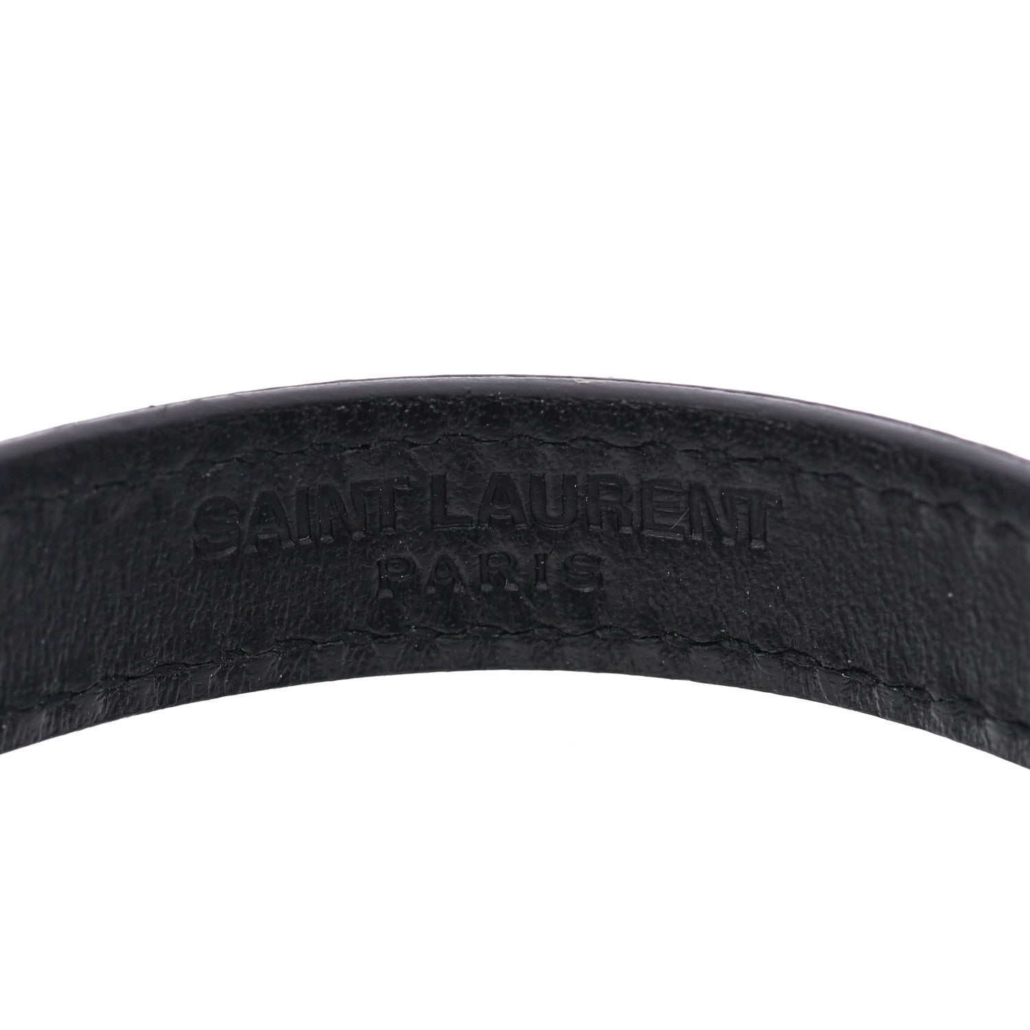Saint Laurent Calfskin Adjustable Double Wrap Bracelet Brown 5 of 5