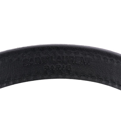 Saint Laurent Calfskin Adjustable Double Wrap Bracelet Brown 5 of 5