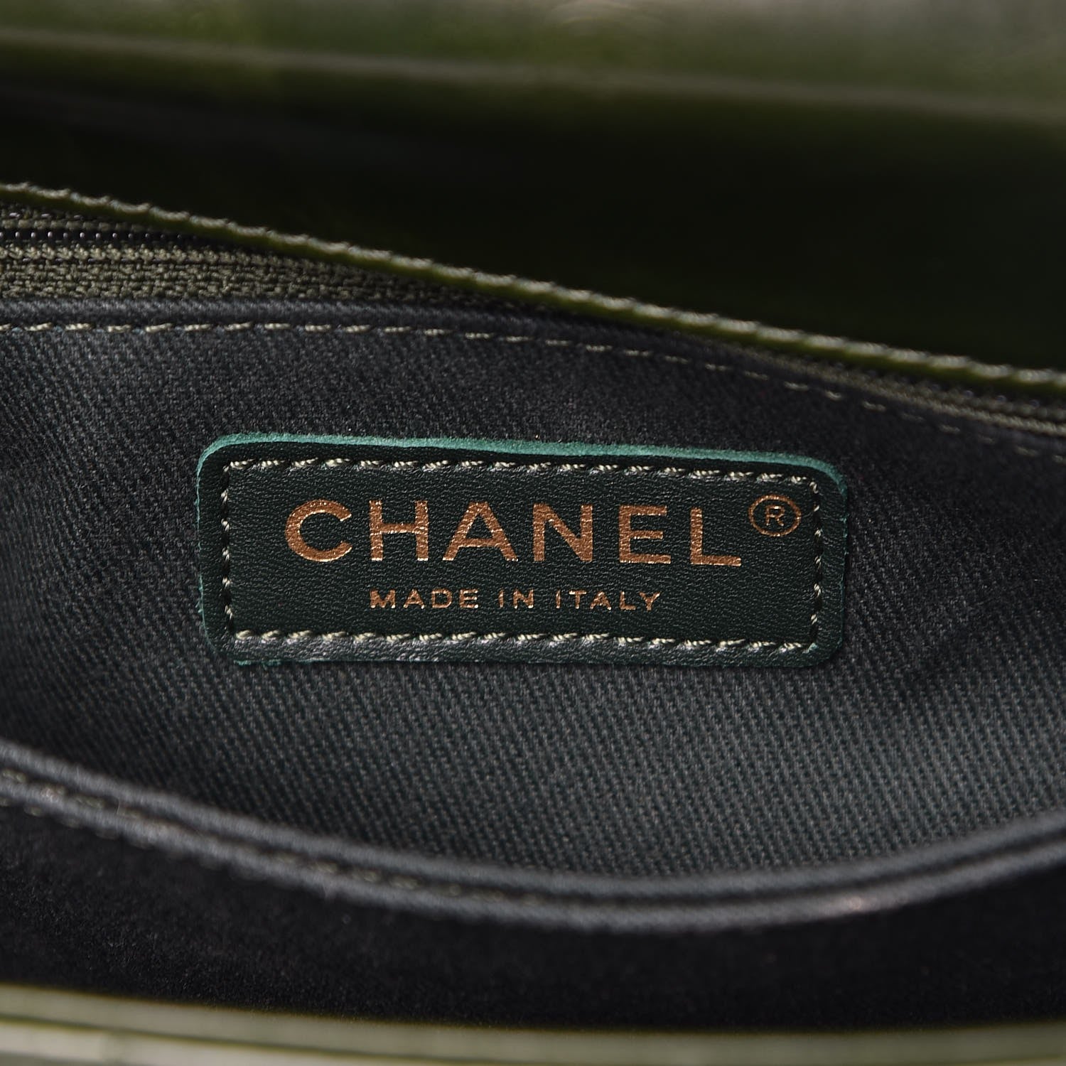 Chanel Calfskin Chevron Quilted Mini Coco Handle Flap Green 7 of 11