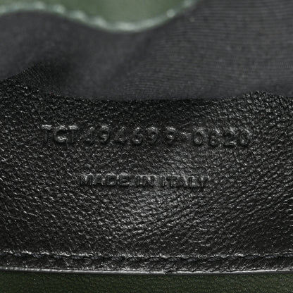 Saint Laurent Suede Calfskin Y Quilted Monogram Small Loulou Chain Satchel Green 9 of 16