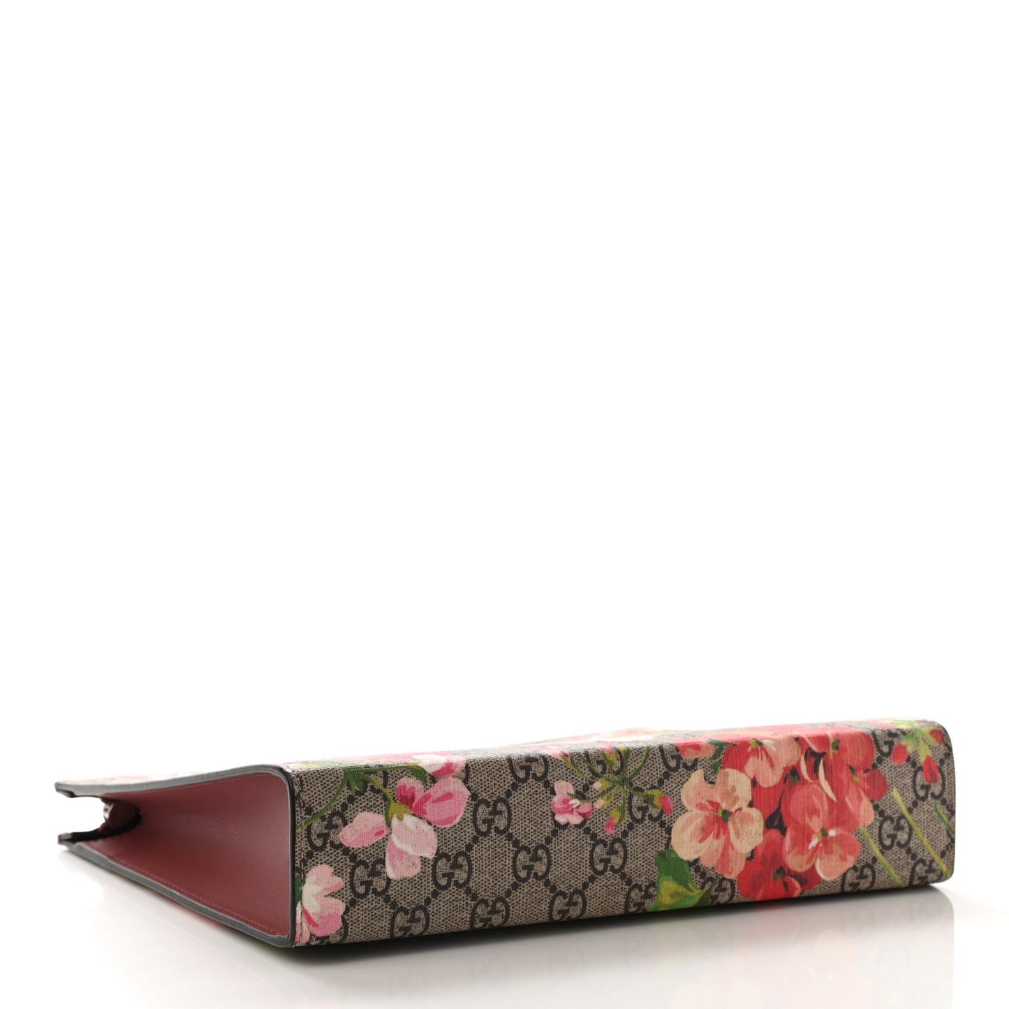 GG Supreme Monogram Blooms Large Cosmetic Case Beige Multicolor Dry Rose