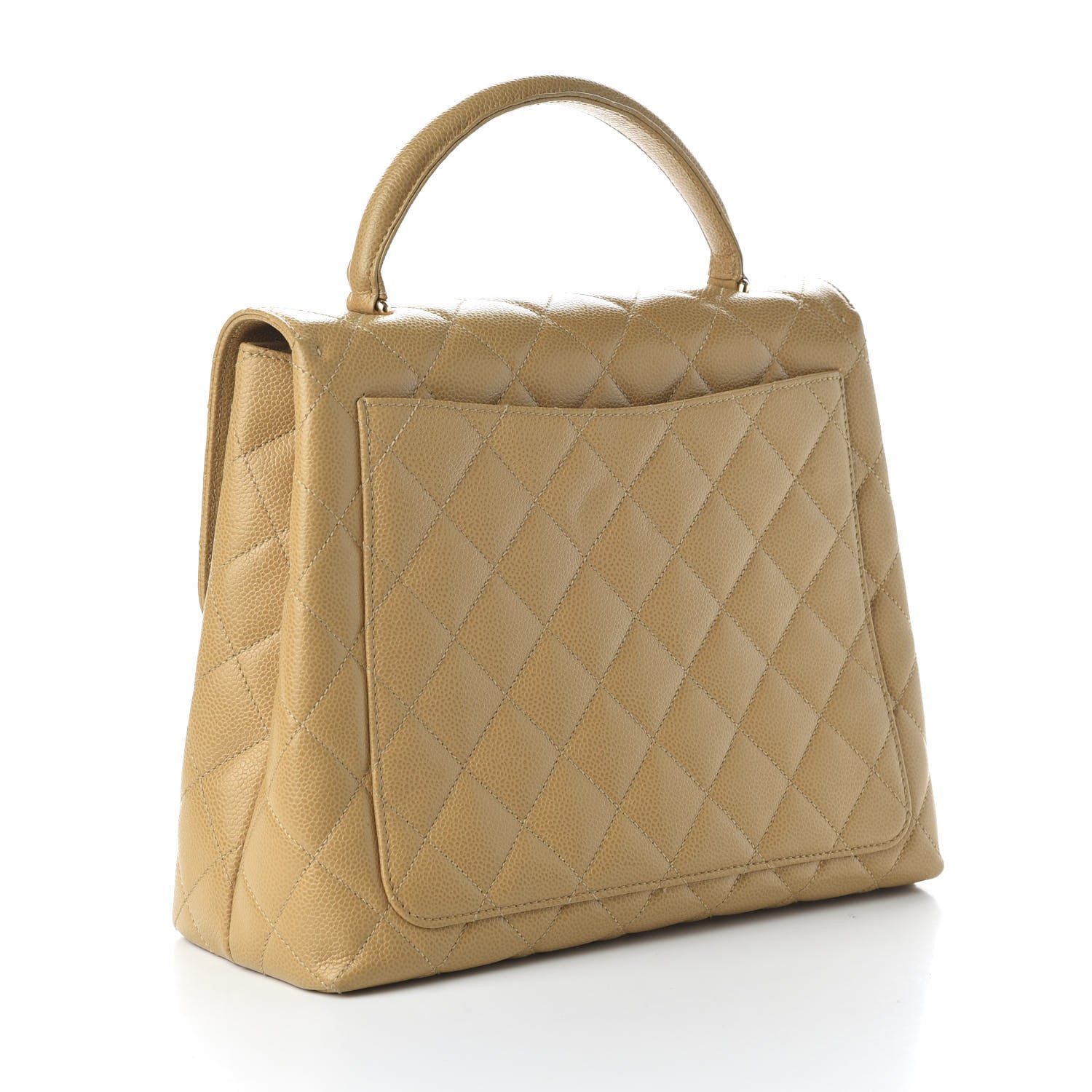 Chanel Caviar Quilted Jumbo Kelly Flap Beige 3 of 10