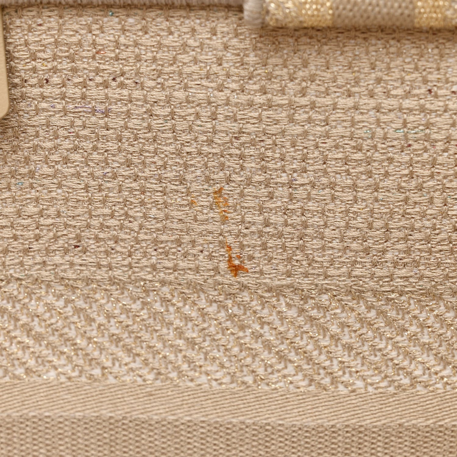 Christian Dior Canvas Embroidered Medium Stripes Book Tote Beige Multicolor 11 of 15