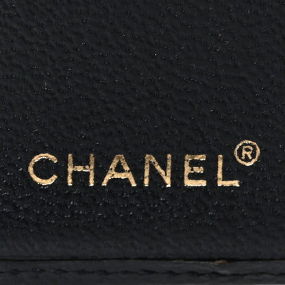Chanel Goatskin Yen Wallet Black 6 of 8