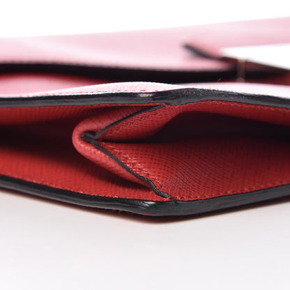 Prada Saffiano Lux Sound Clutch Fuoco 8 of 9
