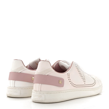 Valentino Garavani Calfskin Womens Backnet Sneakers 38.5 White Pink 4 of 9