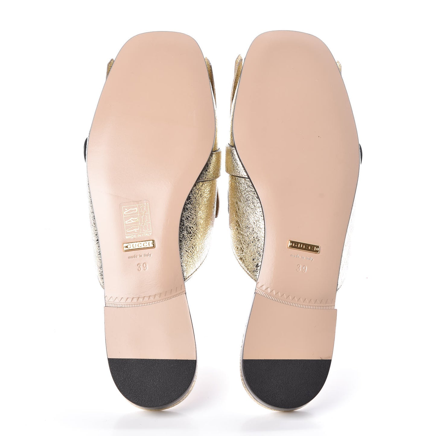Galassia Womens GG Marmont Fringe Slippers 39 Platino