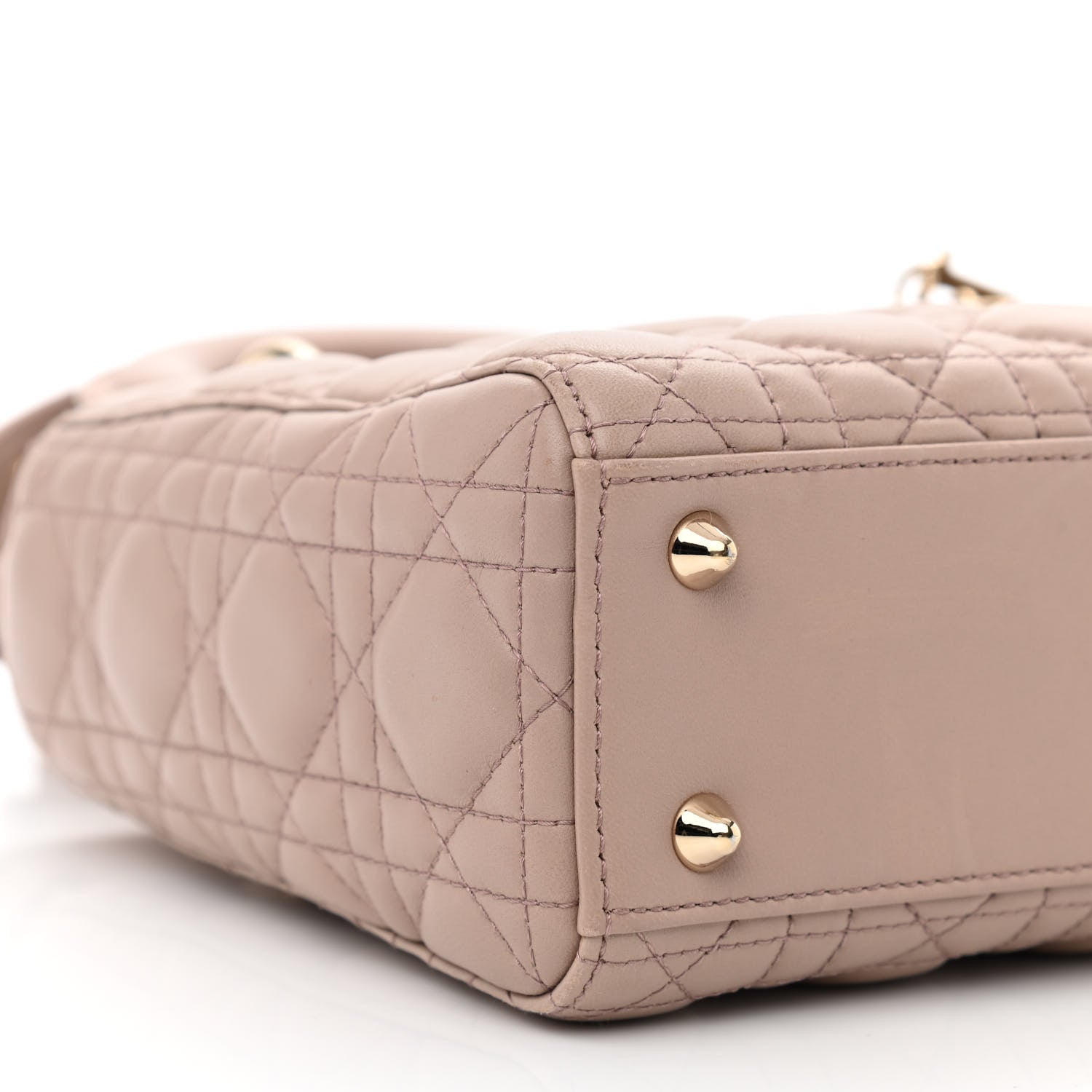 Christian Dior Lambskin Cannage Small Lucky Badges My Lady Dior Taupe 8 of 10