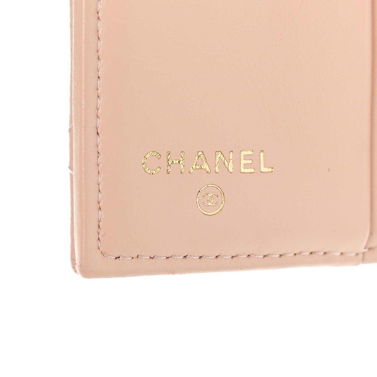 Caviar Quilted Compact Bifold Wallet Pink