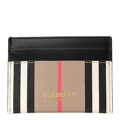 Burberry E-Canvas Calfskin Icon Stripe Card Case Archive Beige 1 of 7