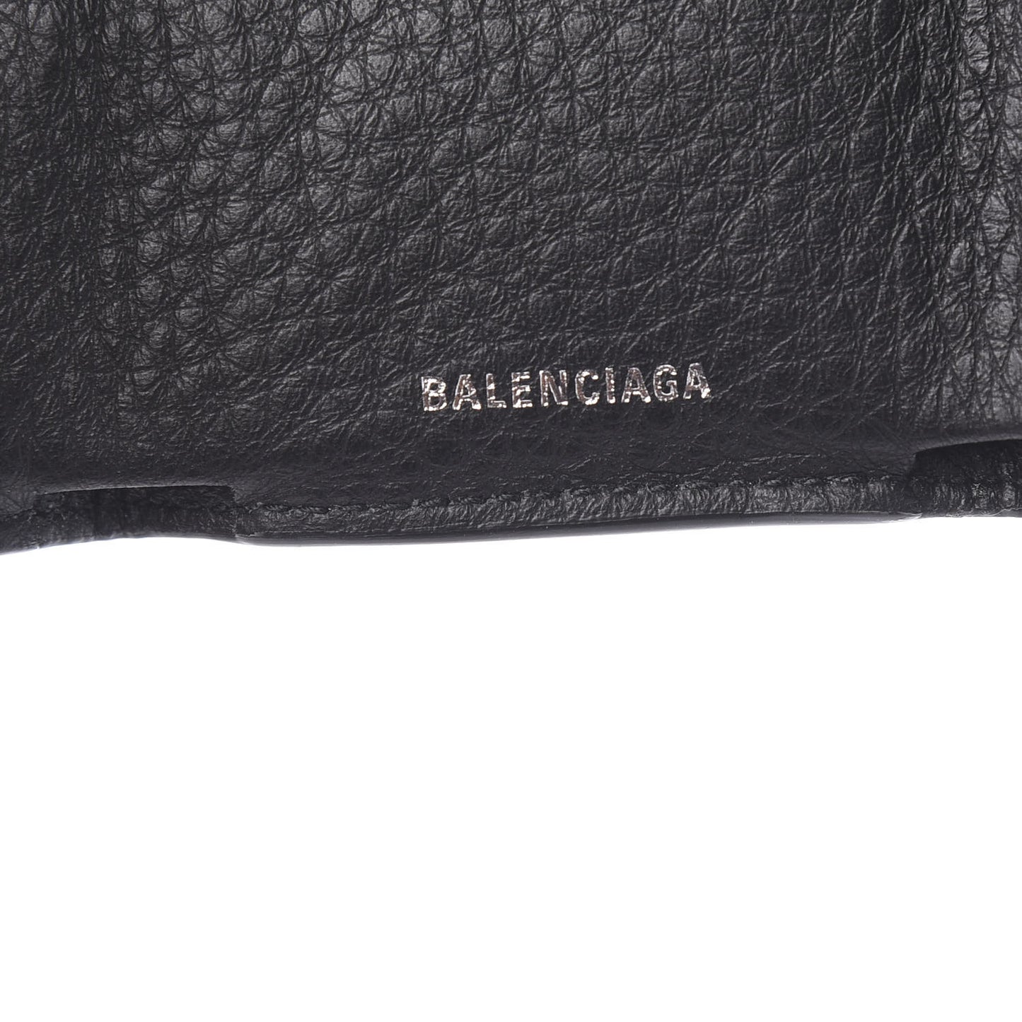 Calfskin Mini Papier Wallet Black