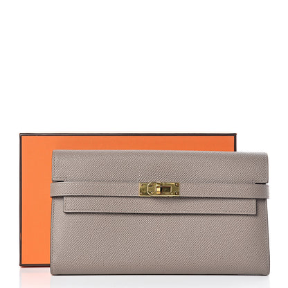 Hermes Epsom Kelly Longue Wallet Gris Asphalte 8 of 8