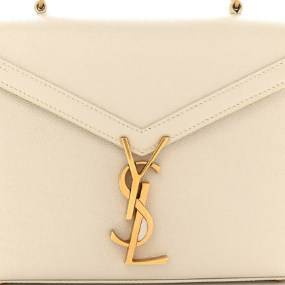 Saint Laurent Grain de Poudre Mini Classic Monogram Cassandra Top Handle Vintage White 9 of 11