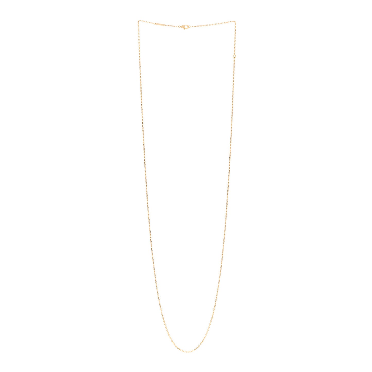 18K Yellow Gold Trace Chain Necklace 70cm