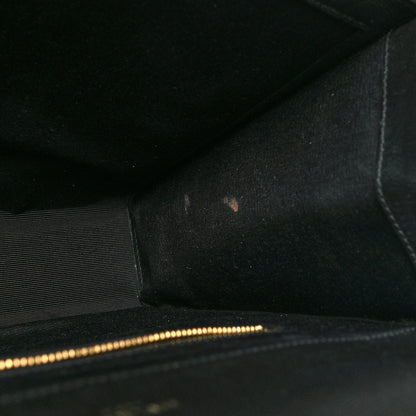 Saint Laurent Grain De Poudre Textured Mixed Matelasse Large Triquilt Monogram Satchel Black 11 of 11