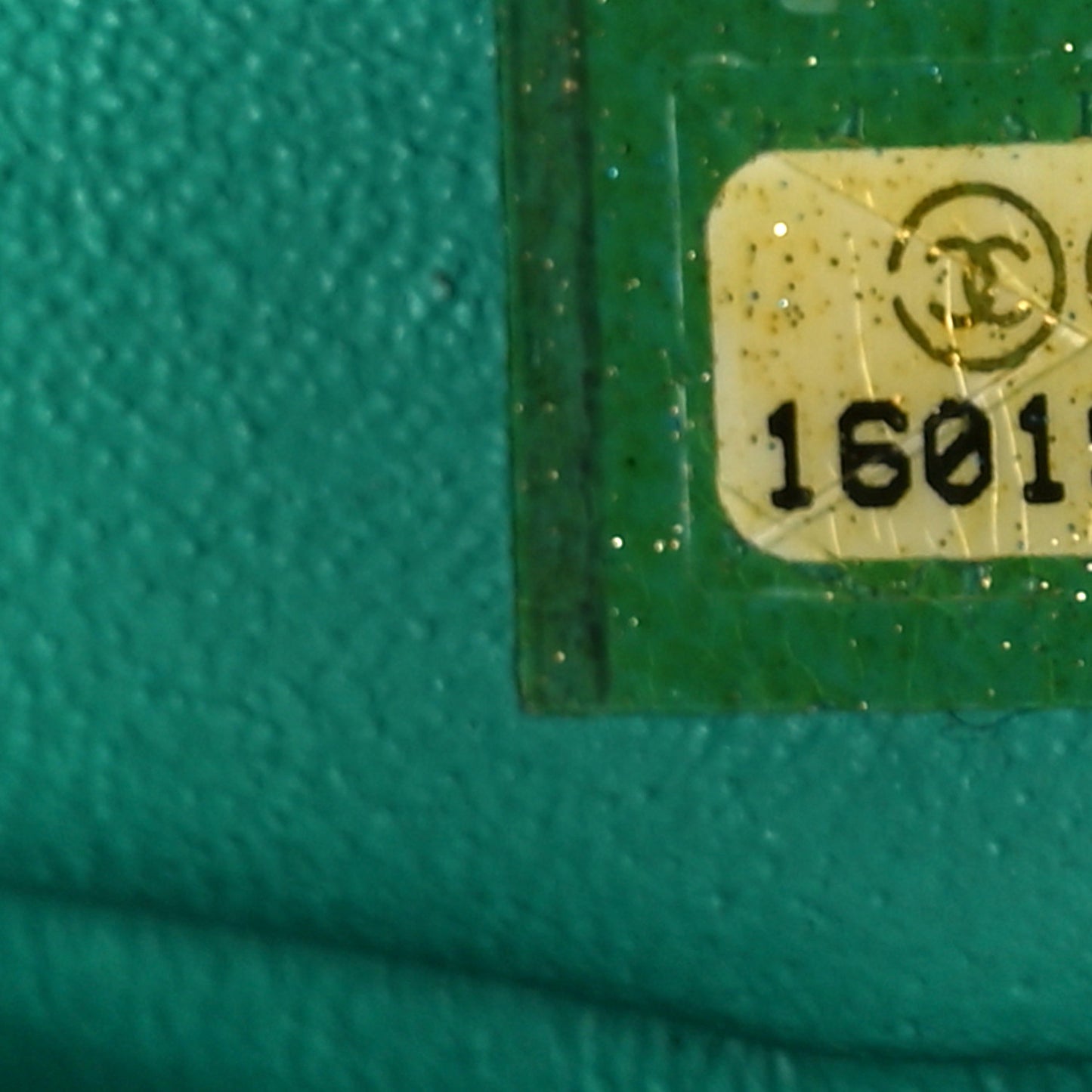 Patent Calfskin Quilted Mini Rectangular Flap Green