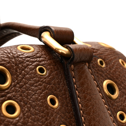 Prada Vitello Daino Grommet Satchel Bruciato 11 of 11