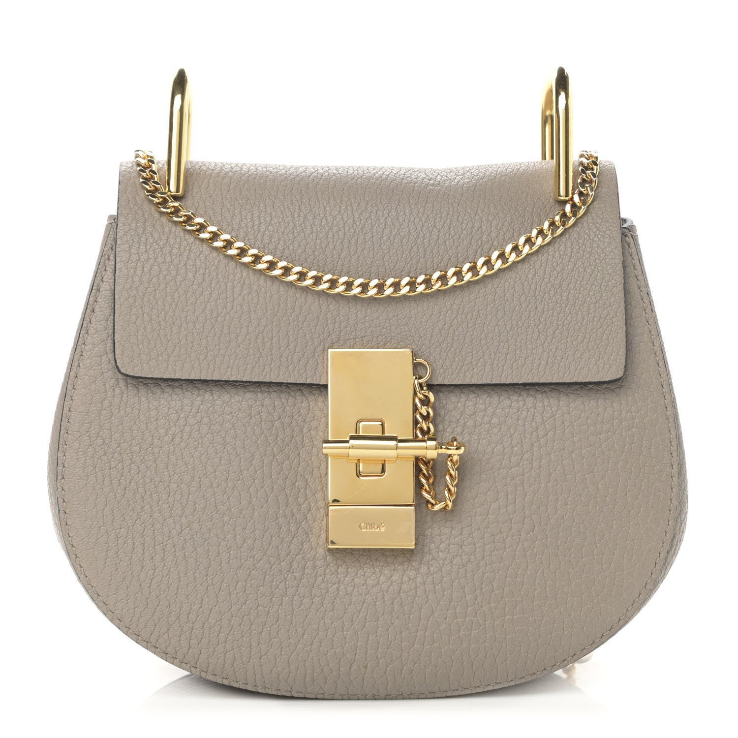Chloe Grained Lambskin Mini Drew Shoulder Bag Motty Grey 1 of 14