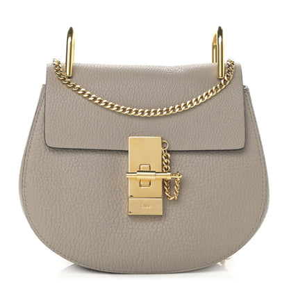 Chloe Grained Lambskin Mini Drew Shoulder Bag Motty Grey 1 of 14