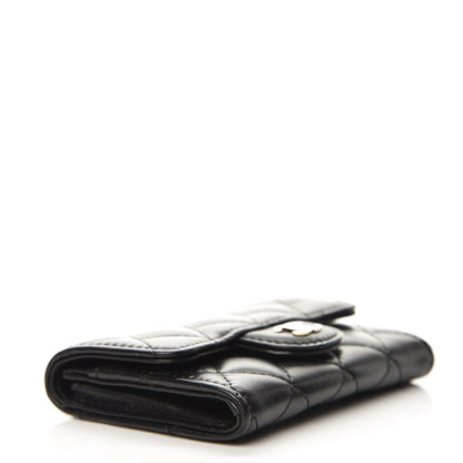 Chanel Lambskin Quilted Flap Card Holder Black 4 of 9