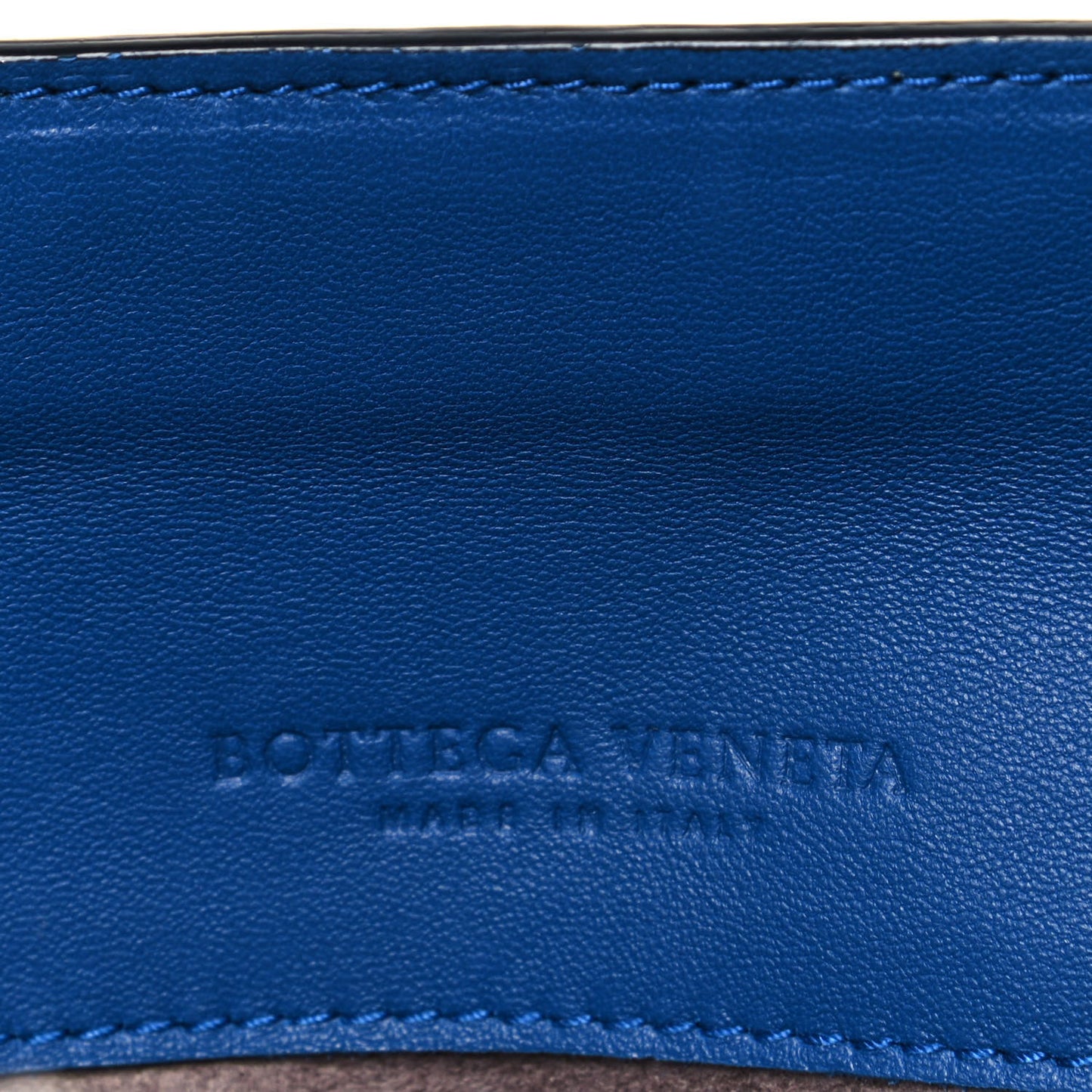 Nappa Intrecciato Karung Glass Tote Blue