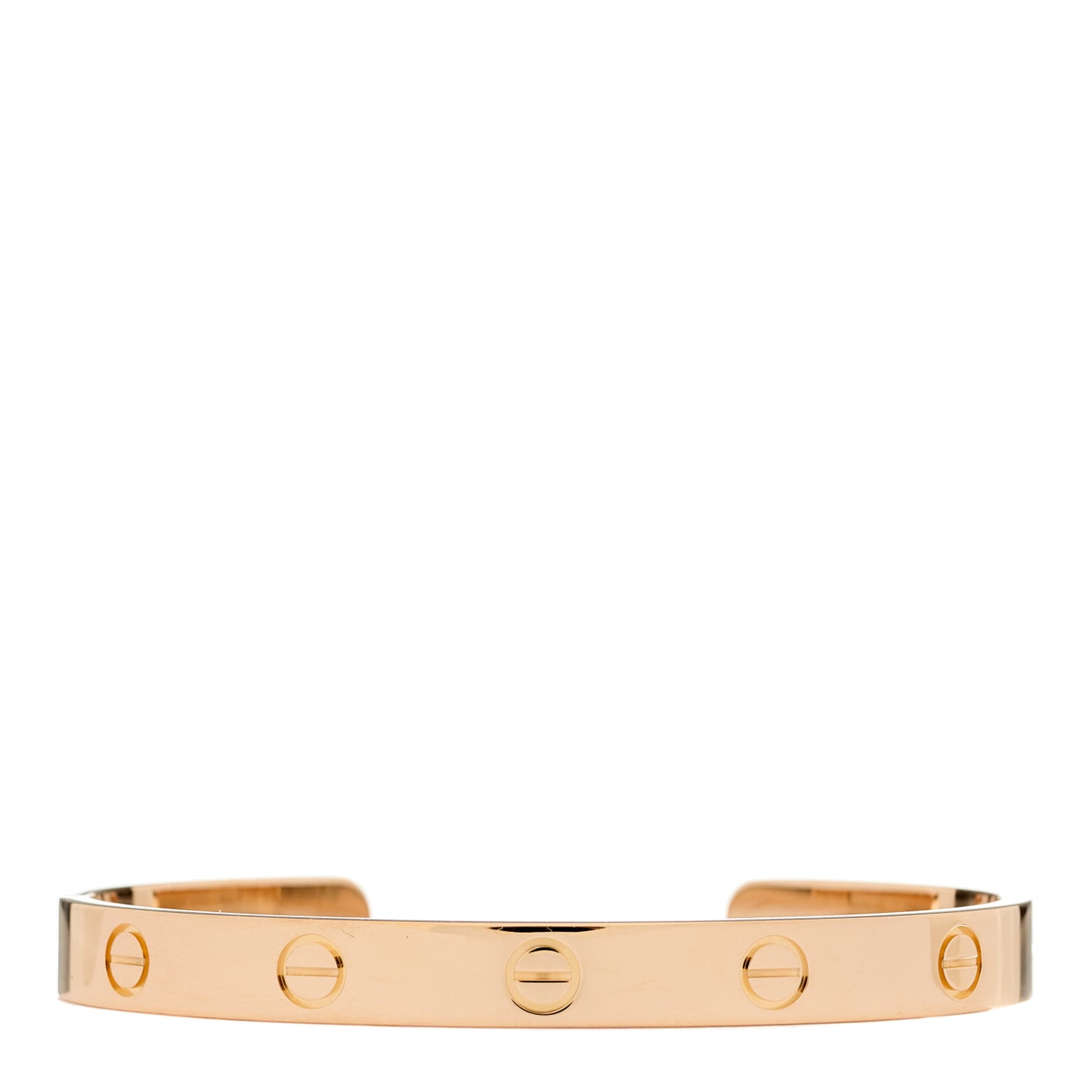 18K Pink Gold LOVE Cuff Bracelet 17