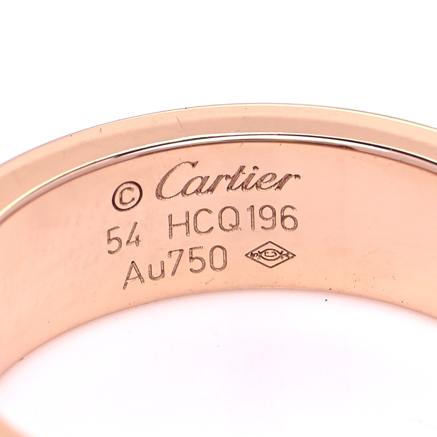 Cartier 18K Pink Gold Pink Sapphire 5.5mm LOVE Ring 54 6.75 4 of 4