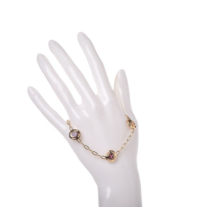 Cartier 18K Yellow Gold Citrine Amethyst Tourmaline Sapphire Pasha Bracelet 2 of 4